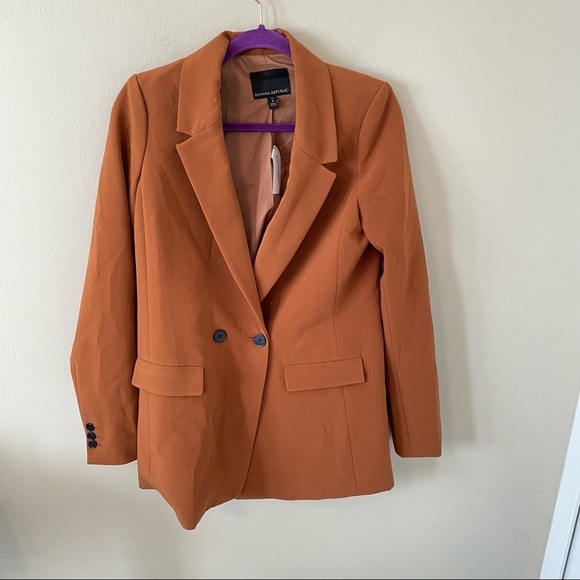 NWT Banana Republic Double Breasted Button Blazer - Picture 1 of 11